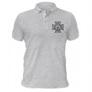 Чоловіча футболка-поло з гербом України і хрестом