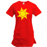Подовжена футболка з сонцем