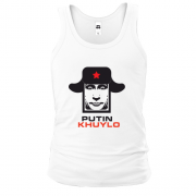 Чоловіча майка Putin - kh*lo в шапці-вушанці
