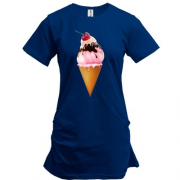 Подовжена футболка Ice cream with cherries