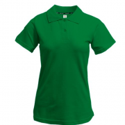 Женская зеленая футболка-поло 