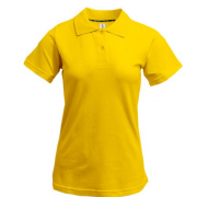 Женская желтая футболка-поло