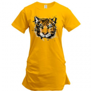 Подовжена футболка зі стилізованим тигром (2)