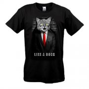 Футболка з котом в піджаку "Like a Boss"