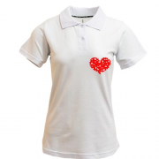 Жіноча футболка-поло серце
