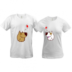 Парные футболки Dog Love