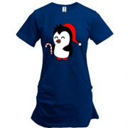 Подовжена футболка з пінгвіном і цукеркою