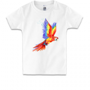 Детская футболка с летящим попугаем (1)