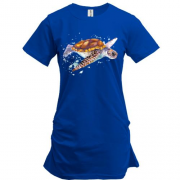 Подовжена футболка з морською черепахою