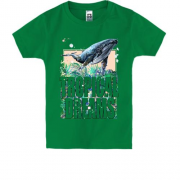 Детская футболка с китом "tropical dreams"