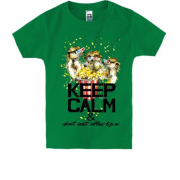 Детская футболка с сусликами и попкорном Keep calm & dont eat af
