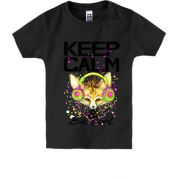 Дитяча футболка з лисицею Keep calm & be cool