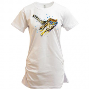 Подовжена футболка з акварельним леопардом (2)
