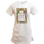 Подовжена футболка No blogs! Read books