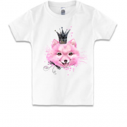 Детская футболка с собачкой Шпиц принцесса