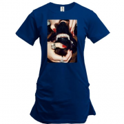Подовжена футболка Дівчина з собакою