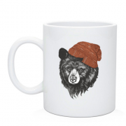 Чашка с медведем в шапке