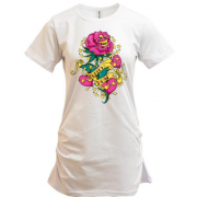 Подовжена футболка Happy Rose
