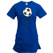 Подовжена футболка з футбольним м'ячем і зірками