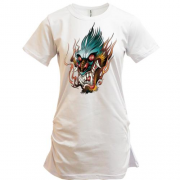 Подовжена футболка з древнім китайським драконом