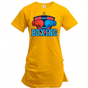 Подовжена футболка boxing с перчатками