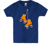 Детская футболка с оранжевыми роликами