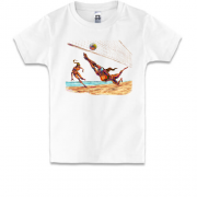 Детская футболка с пляжным волейболом