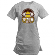 Подовжена футболка fitness gym