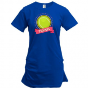 Подовжена футболка з тенісним м'ячем і зірками