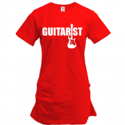 Подовжена футболка з гітарою 