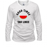 Лонгслив с арбузом "good times tan lines"