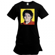 Подовжена футболка з усміхненим Майклом Джексоном