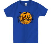Детская футболка с луной "Happy Halloween"