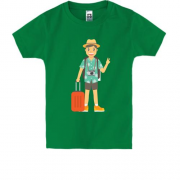 Детская футболка с изображением туриста