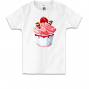 Детская футболка с мороженым и вишенкой