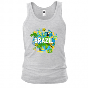 Майка с бразильским колоритом и надписью "brazil"