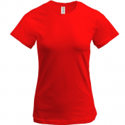 Жіноча червона футболка "ALLAZY"