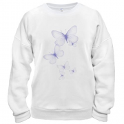 Свитшот с фиолетовыми бабочками