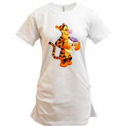Подовжена футболка з тигром і банкою з бджолами