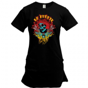 Подовжена футболка з черепом в сомбреро "La muerte"