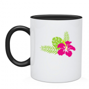 Чашка с тропическими цветами (2)