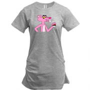 Подовжена футболка із зображенням рожевої пантери