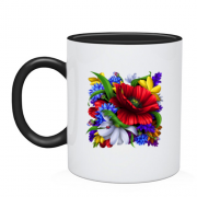 Чашка з квітковим орнаментом