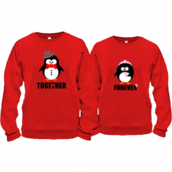 Паpні кофти з пінгвінами "together forever"