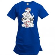 Подовжена футболка з далматинцами щенками
