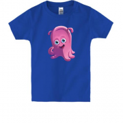 Детская футболка с фиолетовым осьминогом