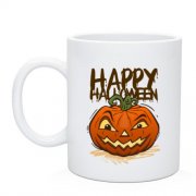 Чашка с надписью Happy Halloween