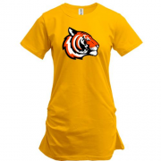 Подовжена футболка з тигром в профіль