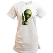 Подовжена футболка з прибульцем Полом