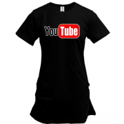 Подовжена футболка з логотипом You tube (без градієнта)